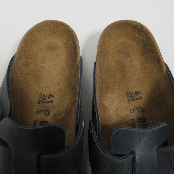 Birkenstock Unisex Boston Oiled Leather Clog Black Size 8 US M / 10 US L / 41 EU - Picture 4 of 12